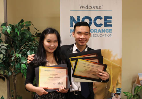 A Photo of two 2017 scholarship award winners