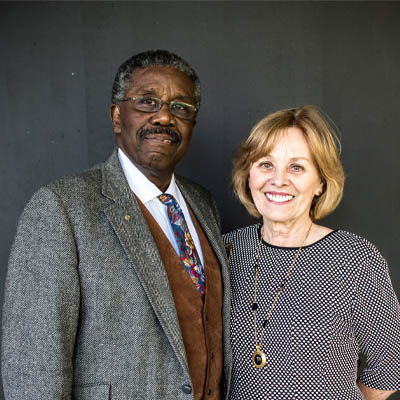 A headshot of Harlen and Sharron Lambert