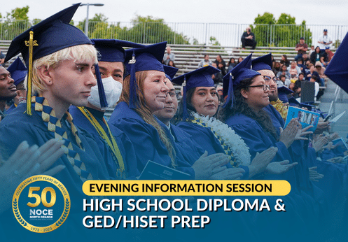 April 23, 2024 Evening High School Diploma & GED/HiSET Prep Information Session